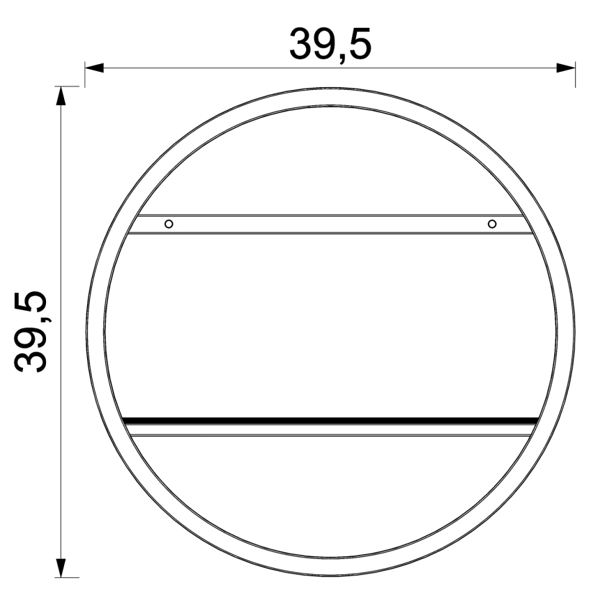 Wandregal SHELF d 39,5 cm Eiche