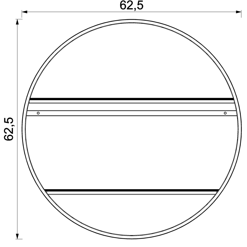 Wandregal SHELF d 62,5 cm Eiche