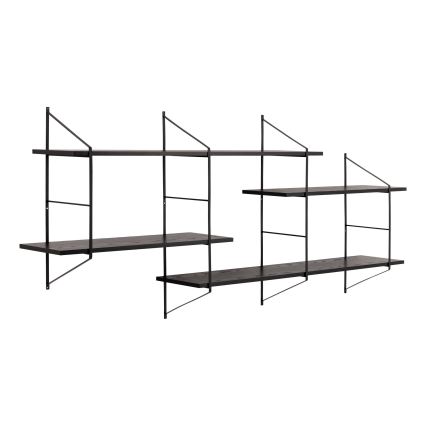 Wandregal TOCO 191x79 cm, schwarz