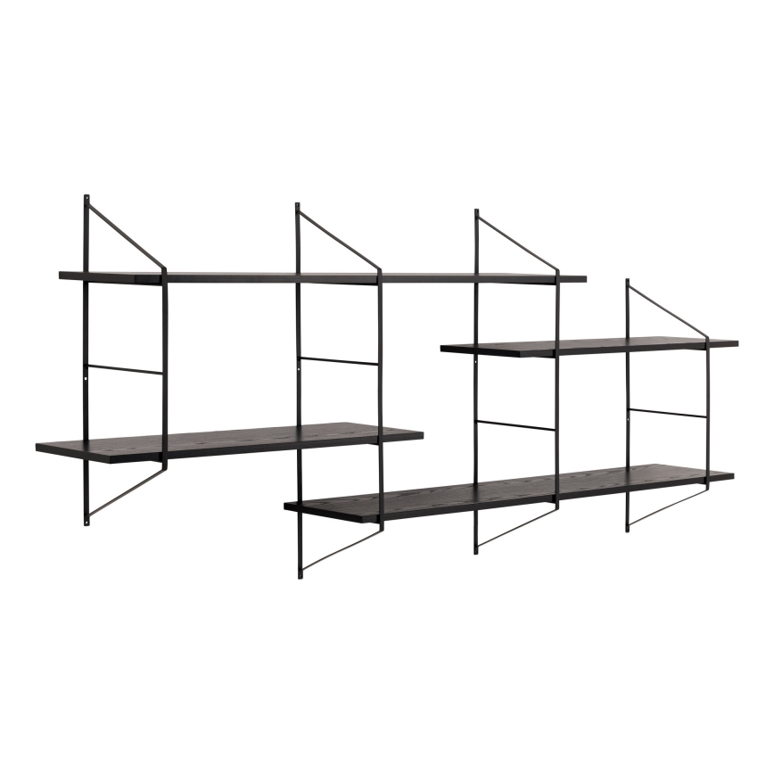 Wandregal TOCO 191x79 cm, schwarz
