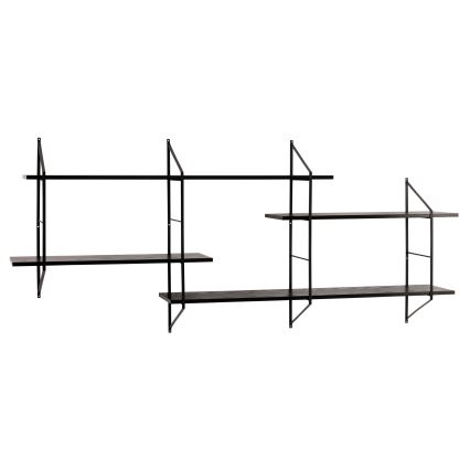Wandregal TOCO 191x79 cm, schwarz