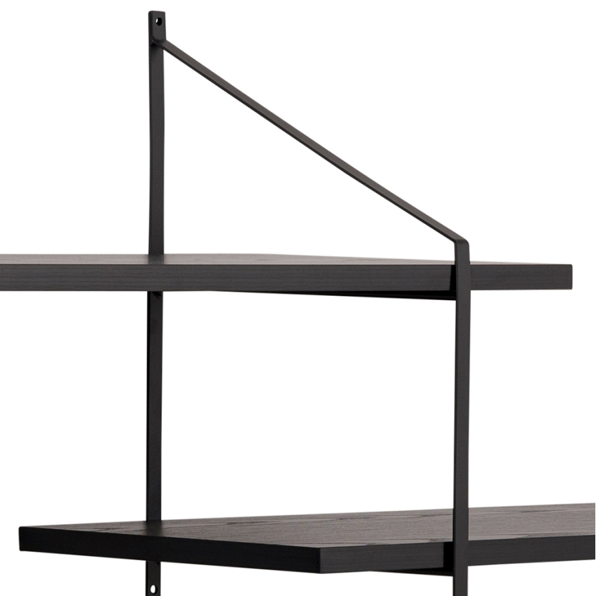 Wandregal TOCO 191x79 cm, schwarz