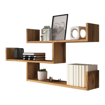 Wandregal TRIO 119x55x18 cm Eiche Wotan