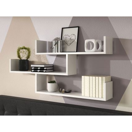 Wandregal TRIO 119x55x18 cm weiß