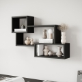 Wandregal TRIO 54x87 cm Schwarz-Graphit