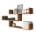 Wandregal TRIO 55x119 cm Eiche Wotan