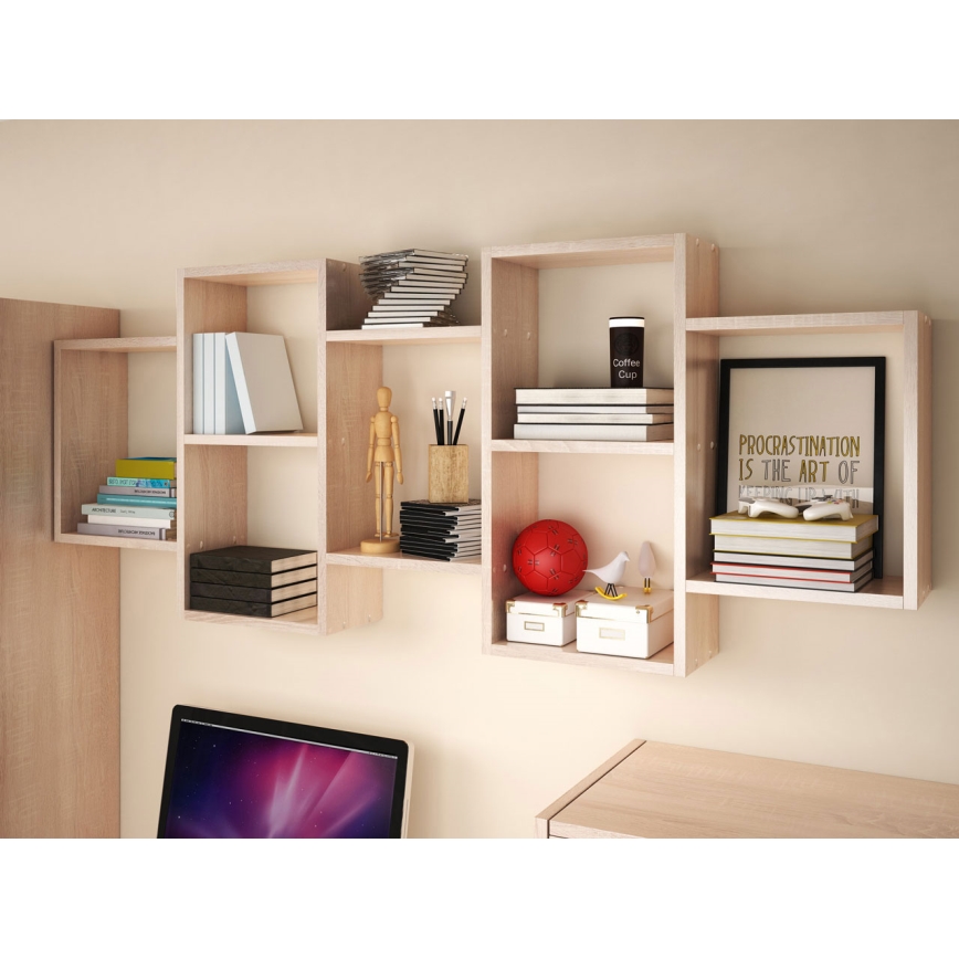 Wandregal TRIO 65x161 cm Eiche Sonoma