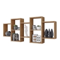 Wandregal TRIO 65x161 cm Eiche Wotan