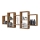Wandregal TRIO 65x161 cm Eiche Wotan