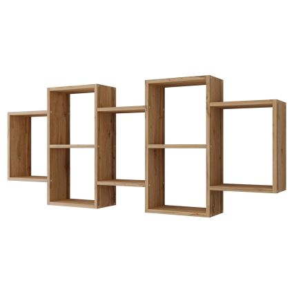 Wandregal TRIO 65x161 cm Eiche Wotan