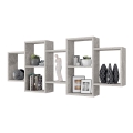 Wandregal TRIO 65x161 cm grau
