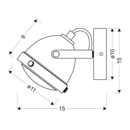 Wandscheinwerfer FRODO 1xGU10/40W/230V