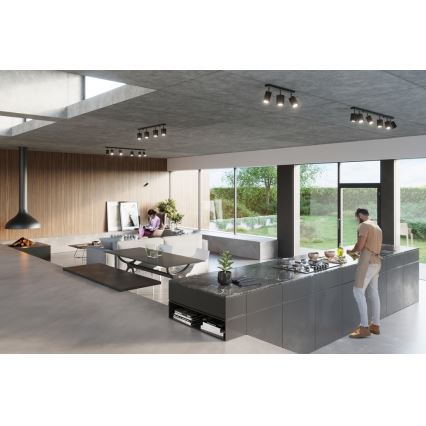 Sollux SL.0099 - Wandbeleuchtung MERIDA 1xGU10/40W/230V schwarz