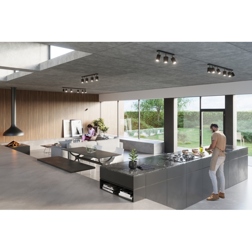 Sollux SL.0099 - Wandbeleuchtung MERIDA 1xGU10/40W/230V schwarz