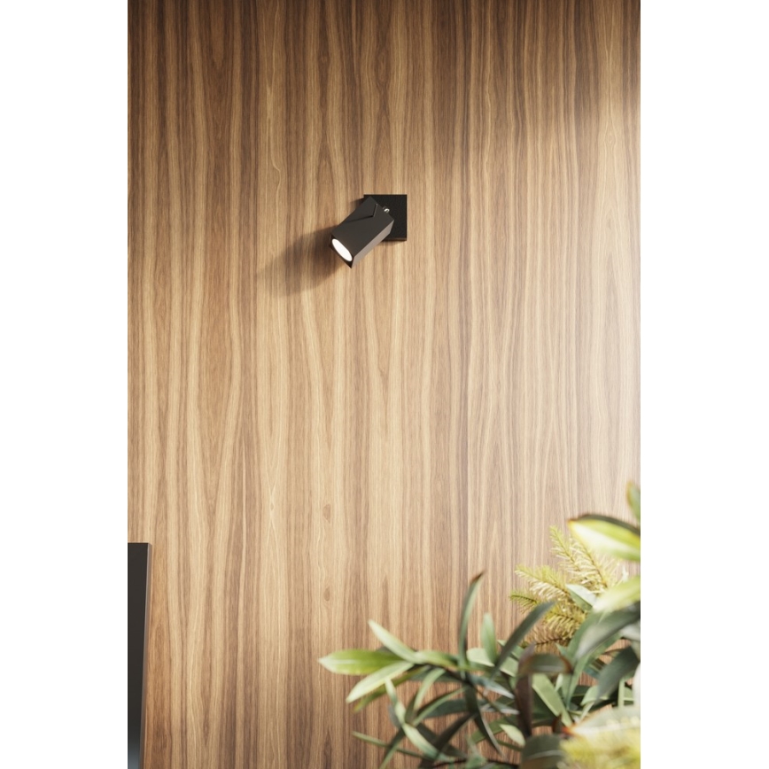 Sollux SL.0099 - Wandbeleuchtung MERIDA 1xGU10/40W/230V schwarz