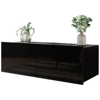 Wandschrank CALABRINI 34x105 cm schwarz