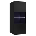 Wandschrank mit LED-Beleuchtung PAVO 117x45 cm glänzend schwarz