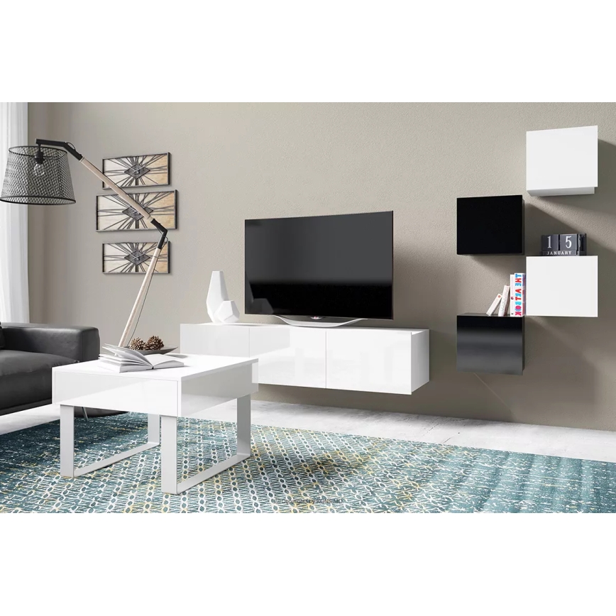 Wandschrank PAVO 34x34 cm glänzend weiß
