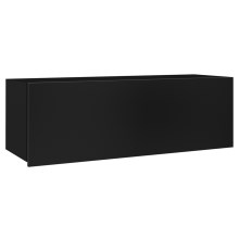 Wandschrank PAVO 35x105 cm glänzend schwarz/matt schwarz