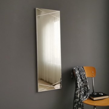 Wandspiegel 105x35 cm silbern
