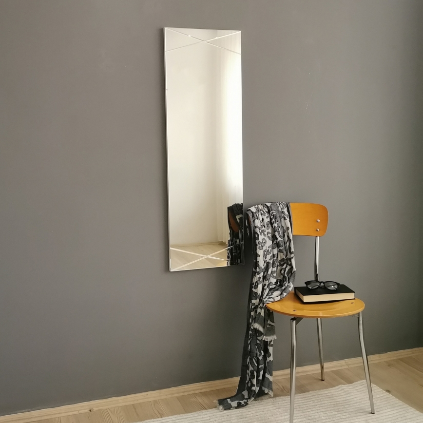 Wandspiegel 105x35 cm silbern