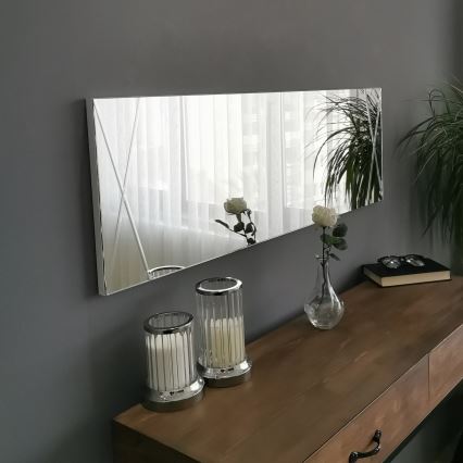 Wandspiegel 105x35 cm silbern