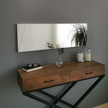 Wandspiegel 105x35 cm silbern