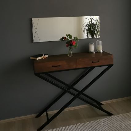 Wandspiegel 105x35 cm silbern