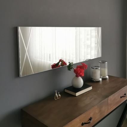Wandspiegel 105x35 cm silbern