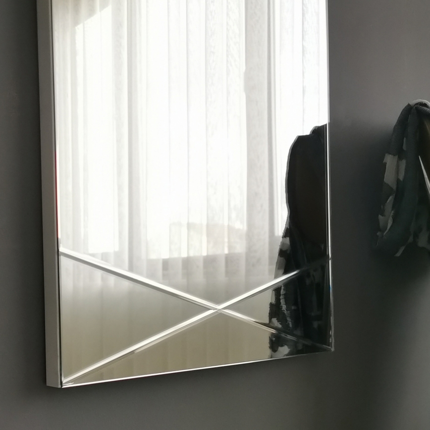 Wandspiegel 105x35 cm silbern