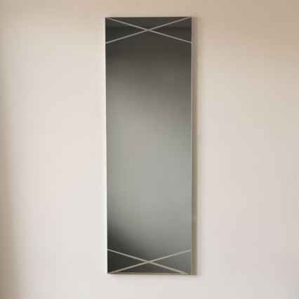 Wandspiegel 105x35 cm silbern