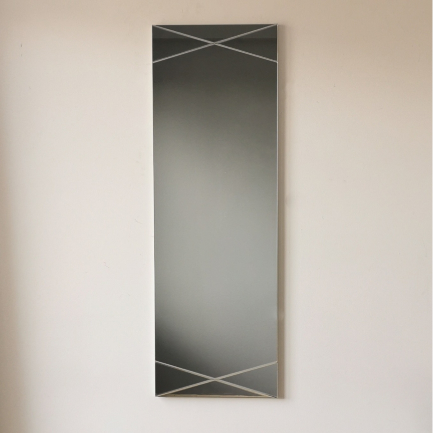 Wandspiegel 105x35 cm silbern