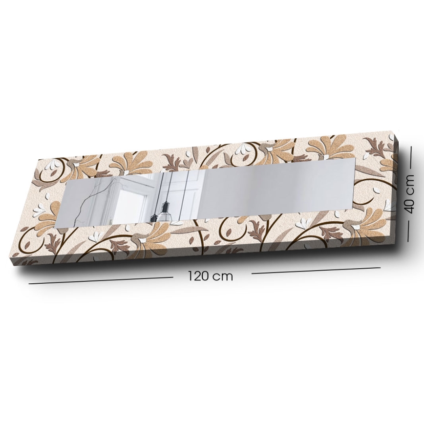Wandspiegel 120x40 cm Blüten