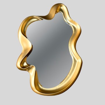 Wandspiegel 80x55 cm golden