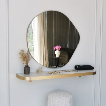 Wandspiegel ASSO 70x67 cm golden