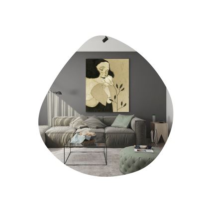 Wandspiegel BESSO 60x60 cm schwarz