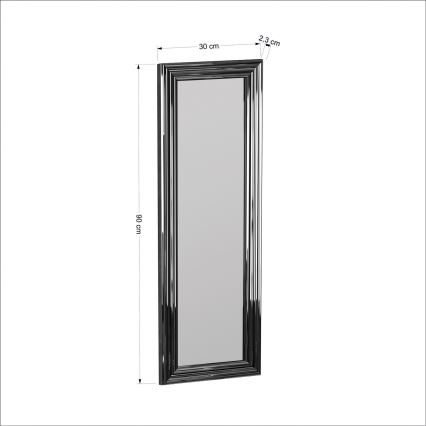 Wandspiegel BOSS 90x30 cm silbern
