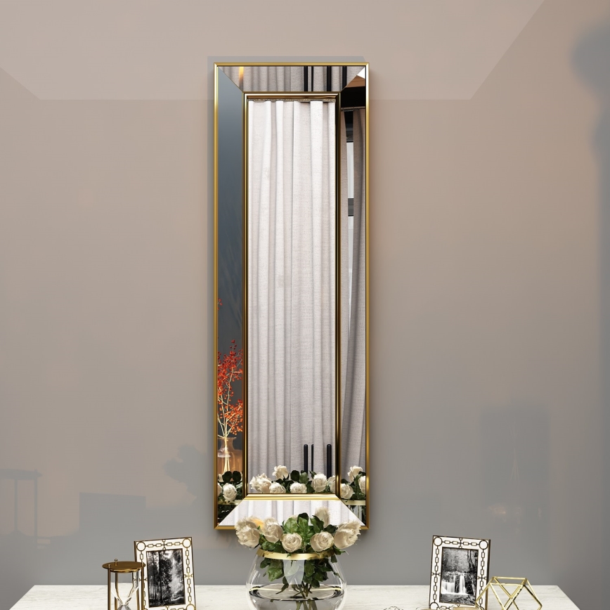 Wandspiegel CARLOS 90x30 cm golden
