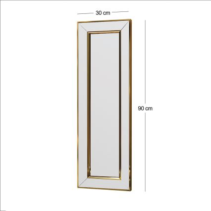 Wandspiegel CARLOS 90x30 cm golden