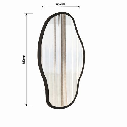 Wandspiegel COULDY 85x45 cm schwarz