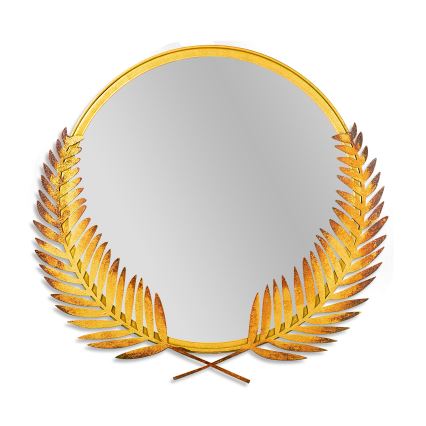 Wandspiegel PALM 59x57 cm golden