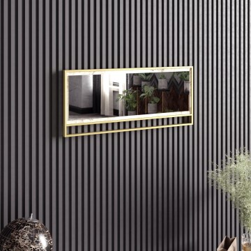 Wandspiegel POLKA 37,8x90 cm golden