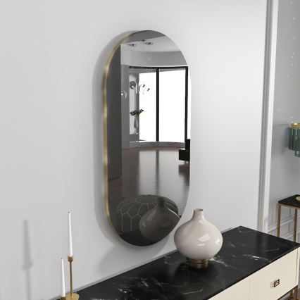 Wandspiegel RIORS 85x45 cm schwarz
