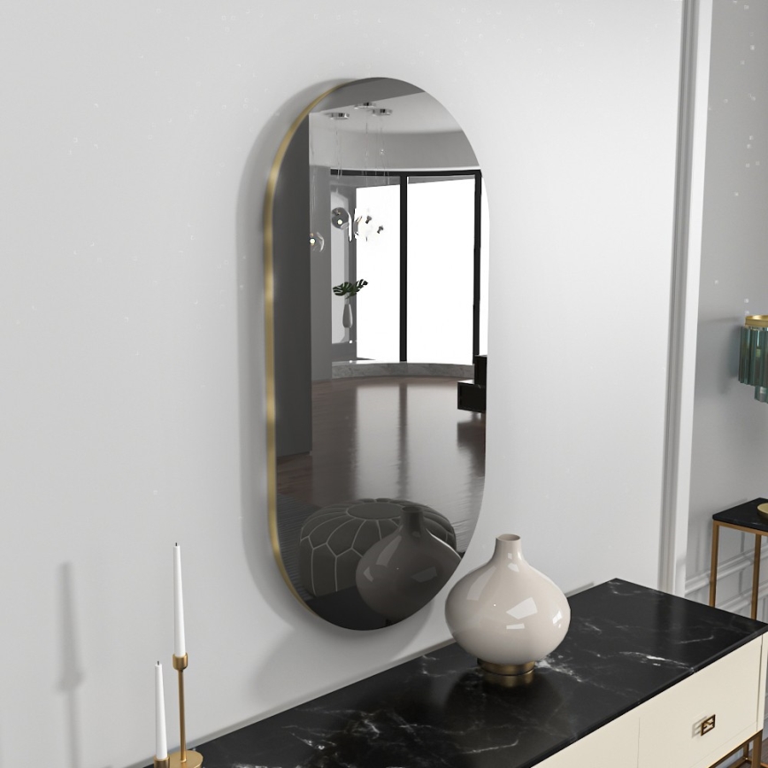 Wandspiegel RIORS 85x45 cm schwarz