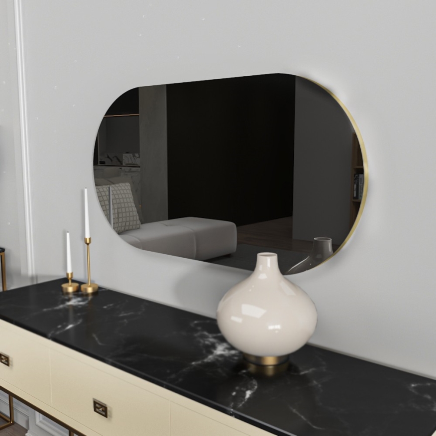 Wandspiegel RIORS 85x45 cm schwarz