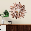 Wandspiegel SONNE d 75 cm braun