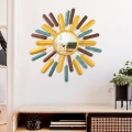 Wandspiegel SONNE d 75 cm gelb