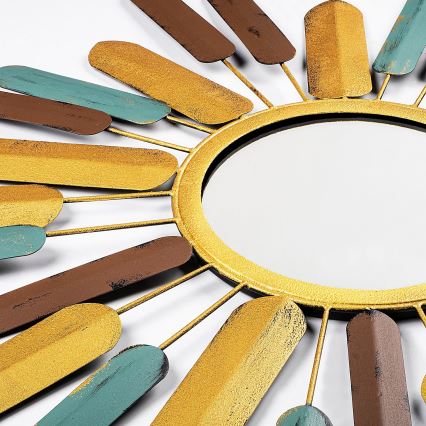 Wandspiegel SONNE d 75 cm gelb
