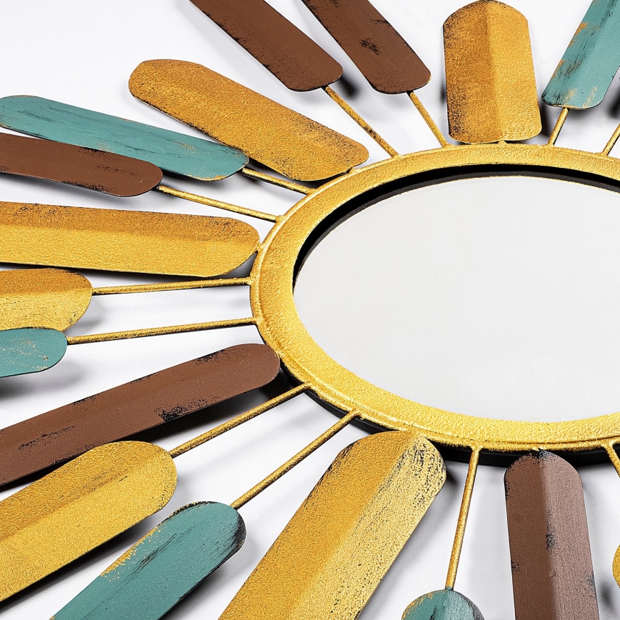 Wandspiegel SONNE d 75 cm gelb