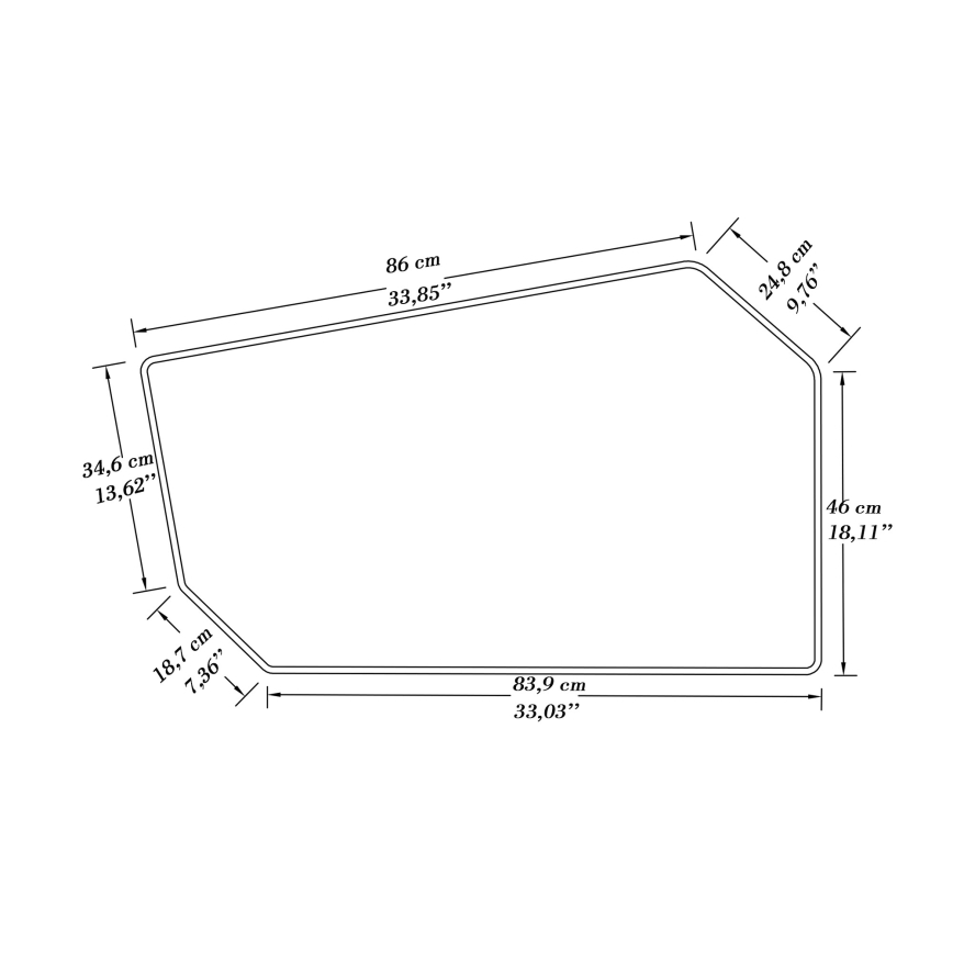 Wandspiegel TARZ 49x86 cm weiß